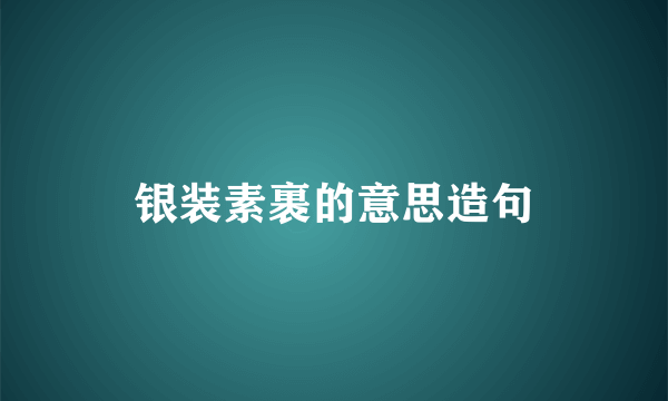 银装素裹的意思造句