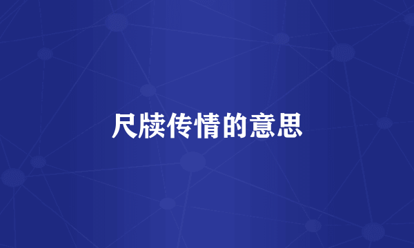 尺牍传情的意思