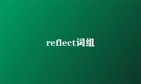 reflect词组