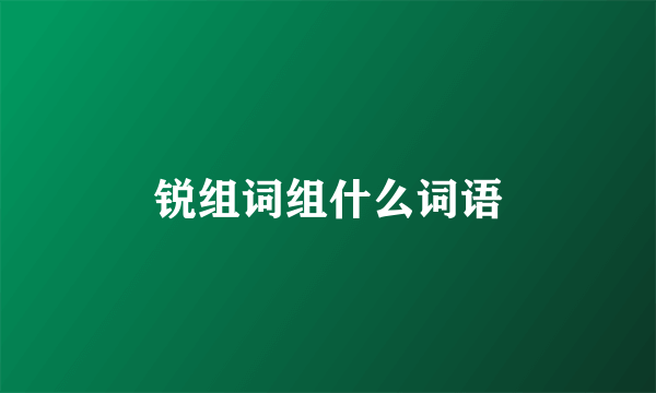 锐组词组什么词语