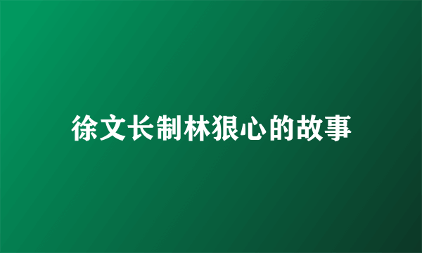 徐文长制林狠心的故事