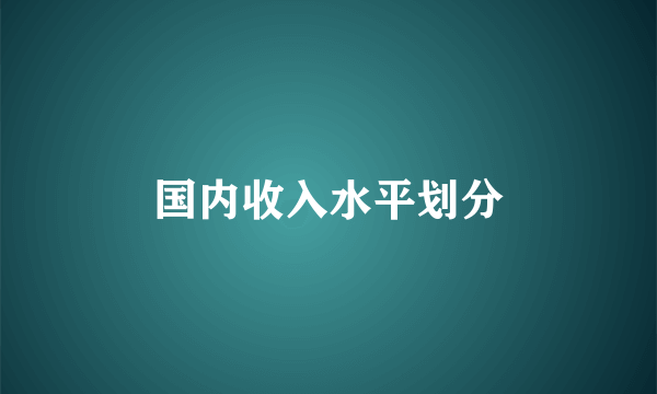 国内收入水平划分
