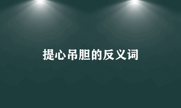 提心吊胆的反义词