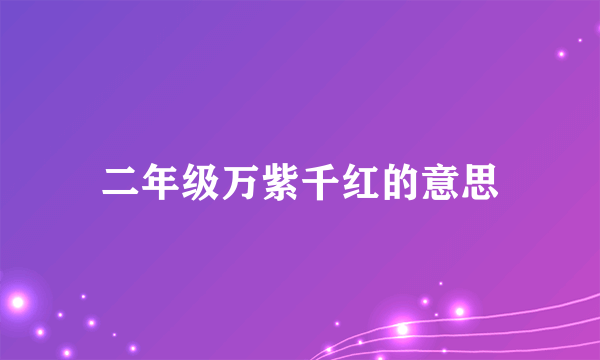 二年级万紫千红的意思
