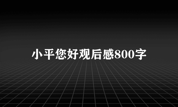 小平您好观后感800字