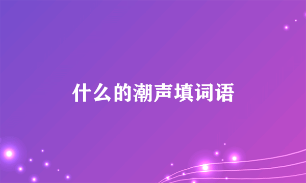 什么的潮声填词语