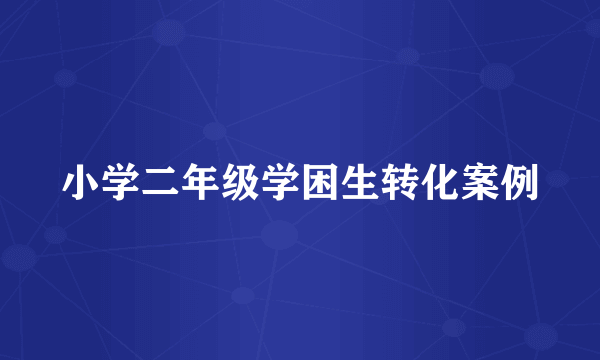 小学二年级学困生转化案例