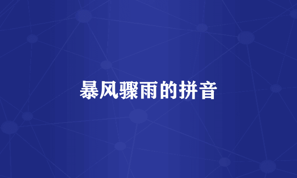 暴风骤雨的拼音