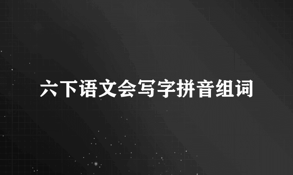 六下语文会写字拼音组词