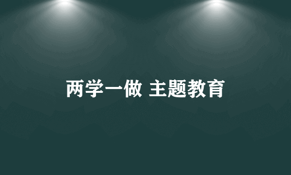 两学一做 主题教育