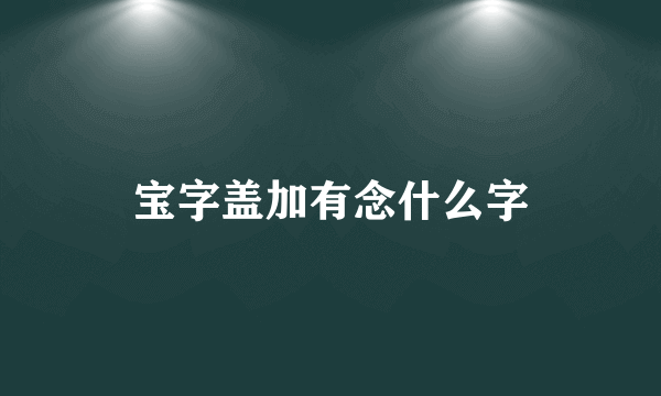 宝字盖加有念什么字