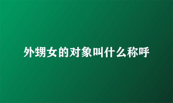 外甥女的对象叫什么称呼