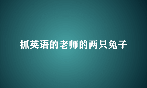 抓英语的老师的两只兔子
