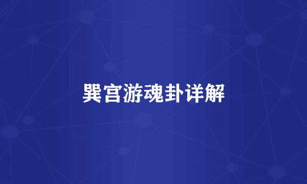 巽宫游魂卦详解