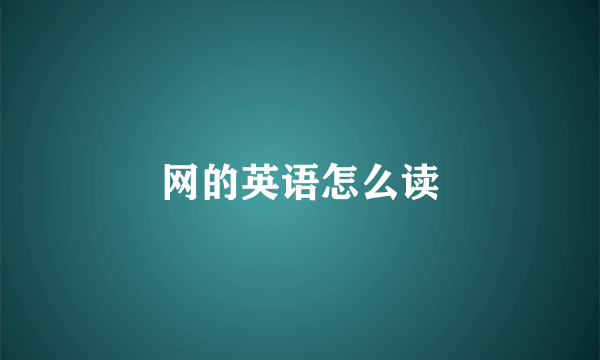 网的英语怎么读