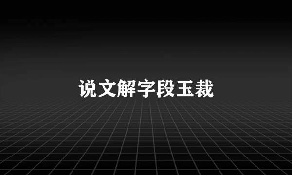 说文解字段玉裁