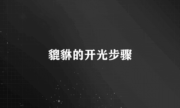 貔貅的开光步骤