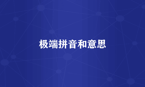 极端拼音和意思