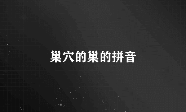 巢穴的巢的拼音