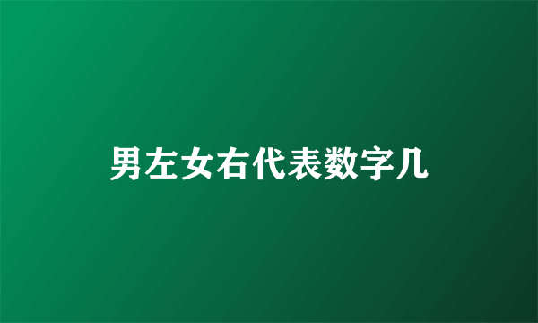 男左女右代表数字几