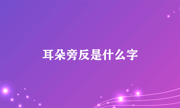 耳朵旁反是什么字
