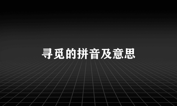 寻觅的拼音及意思
