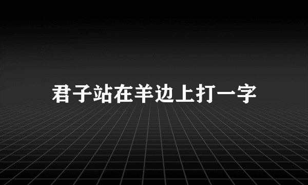 君子站在羊边上打一字