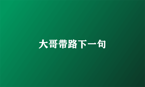 大哥带路下一句