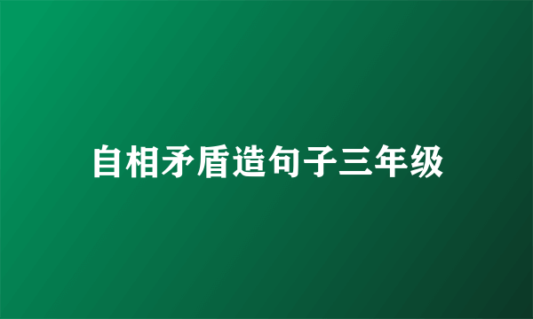 自相矛盾造句子三年级