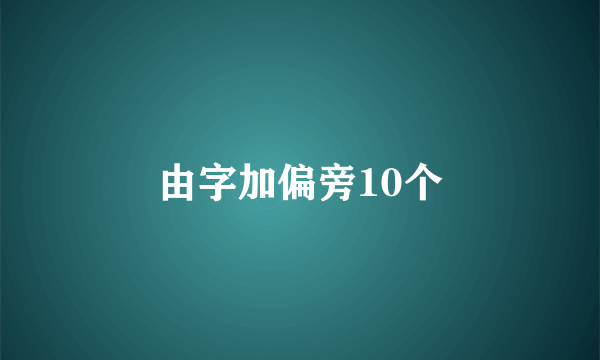 由字加偏旁10个