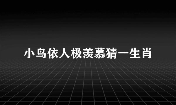 小鸟依人极羡慕猜一生肖