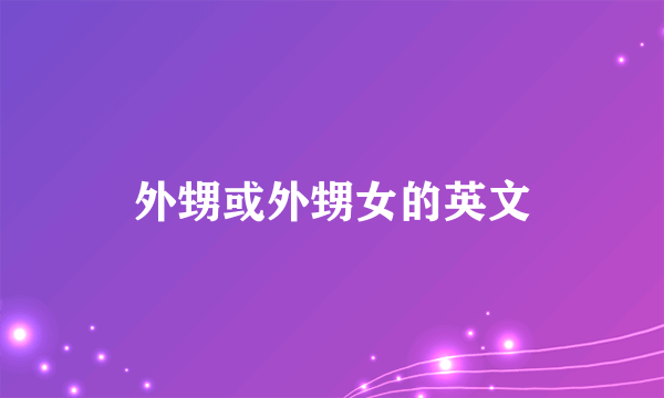 外甥或外甥女的英文