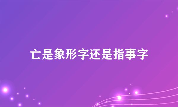 亡是象形字还是指事字