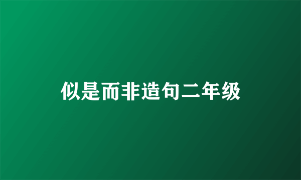 似是而非造句二年级