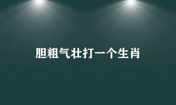 胆粗气壮打一个生肖