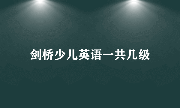 剑桥少儿英语一共几级