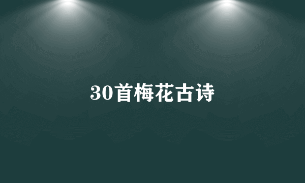 30首梅花古诗