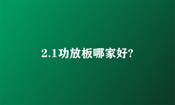 2.1功放板哪家好?