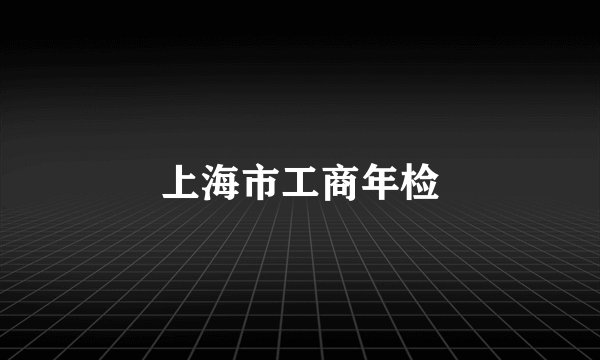 上海市工商年检