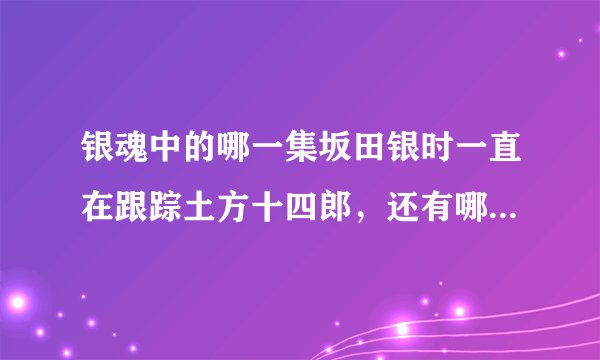 银魂中的哪一集坂田银时一直在跟踪土方十四郎，还有哪一集坂田银时跟他们和屁怒吕一家人泡澡