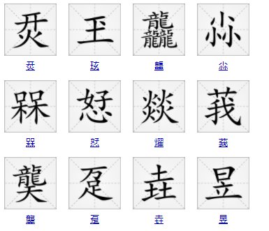 氼烎槑囧兲氼砳嘦嫑嘂圐圙玊...怎么读啊 是什么意思啊。。怎么打出来啊