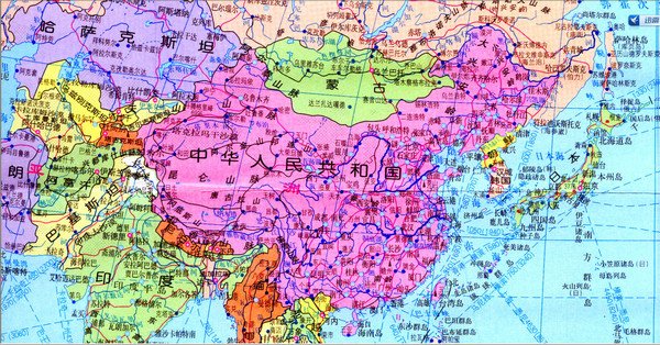 中国陆地邻国东邻(),东北,西北与()接壤,北是