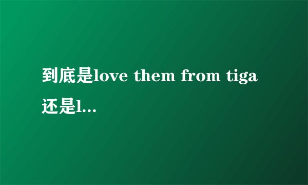 到底是love them from tiga还是love theme from tiga?翻译是什么