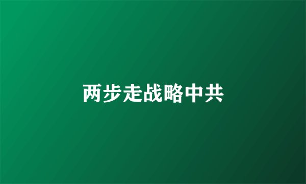 两步走战略中共
