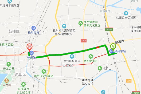 从火车徐州东站到徐州站有多远？打的要多长时间？多少钱？