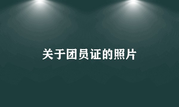 关于团员证的照片