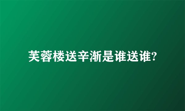 芙蓉楼送辛渐是谁送谁?