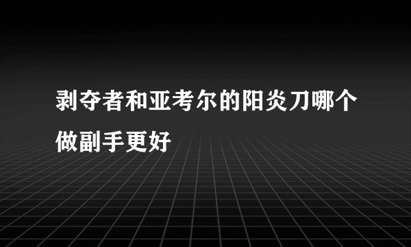 剥夺者和亚考尔的阳炎刀哪个做副手更好