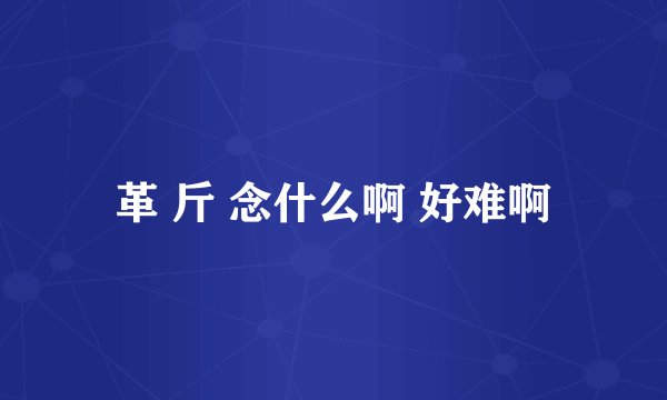 革 斤 念什么啊 好难啊