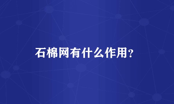石棉网有什么作用？